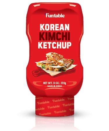 FUNTABLE KOREAN KIMCHI KETCHUP - Spicy Tomato Ketchup With Authentic Kimchi Flavors, Dip Condiment For Chickens, Nuggets, Wings, Fries, Nachos (13OZ)