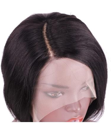 HHSHOW Short Bob Lace Frontal Human Hair Wig 100% Brazilian Straight Pixie Cut Natural Black | Pre Plucked 130% Density | HH9028-1B - Buy Online on GoSupps.com