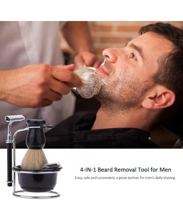 Mingqian Shaving Brush Set - Men's Double Edge Razor Bowl & Holder | Manual Beard Shaver for Perfect Shave - Buy Online on GoSupps.com