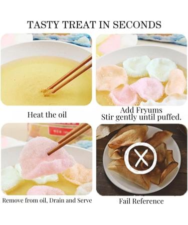 One Stop Dealer Tapioca Fryms (Colored) (200 Gram) - Crispy and Delicious Ready To Fry For Fast Upwas Crispy Fryums Teatime Snack Natural Ingredients - Good for Fasting Or Upwaas (Pack of 1) 200 g (Pack of 1) - Buy Online on GoSupps.com