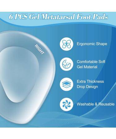 Shynek 12 Pcs Metatarsal Pads - Gel & Felt Forefoot Cushions for Pain Relief - Perfect for Morton s Neuroma - International Shipping Available - Buy Online on GoSupps.com