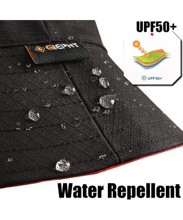 Reversible Waterproof Bucket Rain Hat | Water Repellent | Removable Chin Strap | Small-Medium Black/Red | Women's/Ladies Summer Hat - Buy Online on GoSupps.com