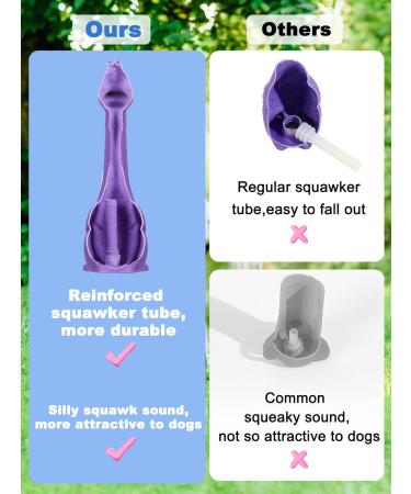 SCHITEC Squeaky Dog Toys 2 Pack Squawking Latex Toy with Interactive Squeaker Squeak Rubber Duck Chicken for Medium Small Dogs Animal Print - Buy Online on GoSupps.com