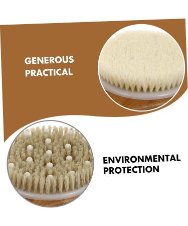 BCOATH Bamboo Handle Bath Cleaner Brush - Double-Sided Scrubber for Shower and Body Scrubbing - Buy Online on GoSupps.com