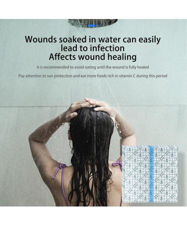 Wound Dressing Tape - PU Transparent Film Breathable & Waterproof Medical Patches (4x4 / 100pcs) - Easy-Cut Grid Design for Comfort - Buy Online on GoSupps.com