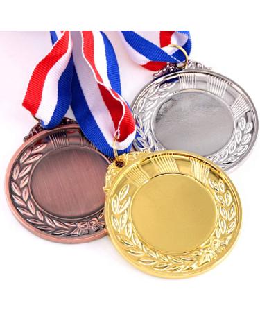 Swpeet Metal Olympic Style Gold, Silver, Bronze Award Medals with Ribbon - Great for Kids Events, Office Games - 1st 2nd 3rd Place - Buy Online on GoSupps.com