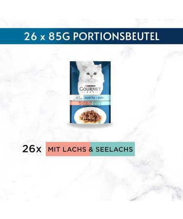 Buy Gourmet PURINA GOURMET Perle Duetto Wet Cat Food with Salmon & Pollock - 26-Pack (26 x 85g) | Premium International Shipping - Buy Online on GoSupps.com