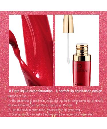 18 Color Diamond Glitter Lip Gloss | Long-Lasting Smooth Non-Stick Liquid Lipstick for Comfortable Wear - Buy Online on GoSupps.com
