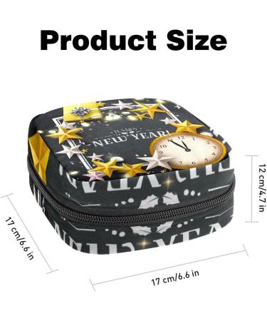 Elegant Golden White Star Period Pocket Bag for Women & Teens | Storage for Menstrual Cup Nursing Pads & Tampons - Multicolored Design - Buy Online on GoSupps.com