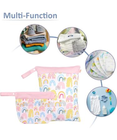 Reusable Maeau Wet Bags - 2 Pack Waterproof Diaper & Gym Organizers | Eco-Friendly Kindergarten & Baby Essentials | 19 Stylish Patterns (20x28cm & 30x40cm) - Buy Online on GoSupps.com