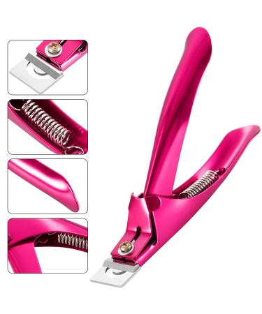 3-Piece Rustproof Stainless Steel False Nail Clipper Set for Acrylic Nails - Manicure Tool Kit for Artificial Gel Nails (Rose Red, Purple, Black) - Buy Online on GoSupps.com