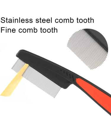 Flea Lice Comb - Stainless Steel Nit Removal Comb for Kids, Adults, Pets - Fine Tooth Grooming Comb with Metal Teeth - Buy Online on GoSupps.com