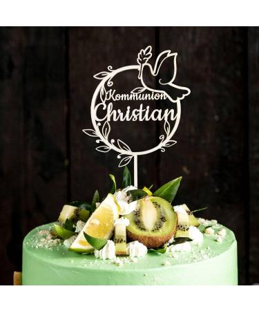 Personalized Wooden Cake Topper | Custom Name Decorations for Birthdays Weddings Baptisms & Communions - Perfect Cake Decoration - Buy Online on GoSupps.com