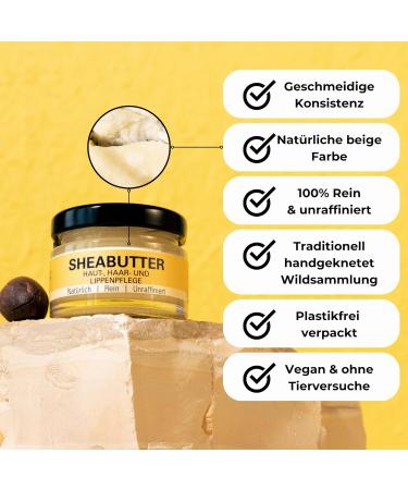 LASOYI Organic Shea Butter 100% Unrefined Wild Collection - 30ml | Natural Moisturizer for Skin & Hair - Buy Online on GoSupps.com