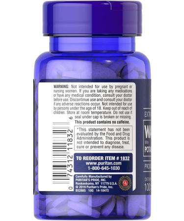 Puritan's Pride Extra Strength Water Pill 100 CAPS - Natural Diuretic Supplement - Buy Online on GoSupps.com