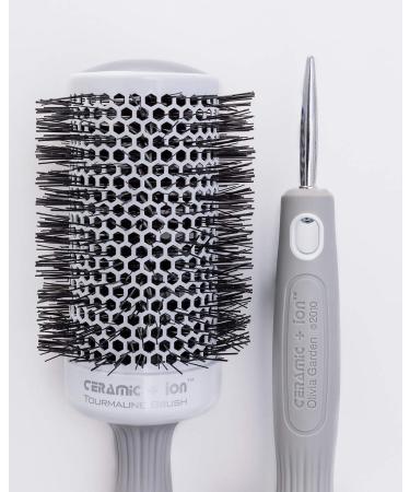 Olivia Garden Mega Ceramic + Ion Round Hair Brush - Antistatic 80/100 mm Ideal for All Hair Types - Buy Online on GoSupps.com