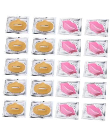 KAILIKETIY 20pcs Collagen Gel Lip Masks Exfoliating and Moisturizing Lip Care Suitable for Skin Types Random Style