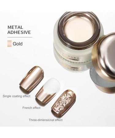 Metallic Painting Gel for Nails Mirror Metallic Nail Polish Silver Gold Painted Gel Nail Polish Mirror Nail Polish Gel 3D Metal Mirror Effect Premium Salon Manicure Pigments (Gold) - Buy Online on GoSupps.com