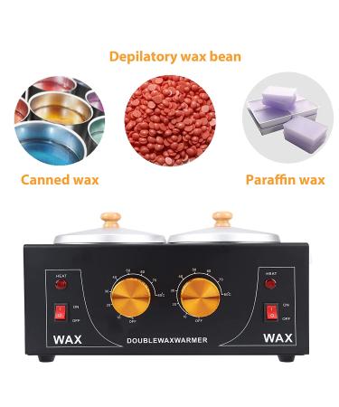 Double Wax Warmer Machine: Professional Electric Pot for Hair Removal - Waxing Kit for Facial & Body SPA - Buy Online on GoSupps.com