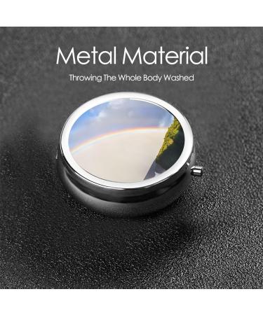 Niagara Falls Mini Round Pill Box | 3 Compartment Portable Pill Organizer for Travel Home & Office - Buy Online on GoSupps.com