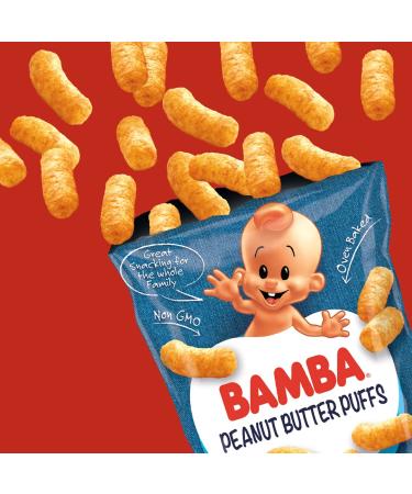 Osem Bamba Peanut Snacks for Babies - All-Natural Peanut Butter Puffs Family Pack (8 x 0.7oz Bags) - 50% Peanuts - Buy Online on GoSupps.com