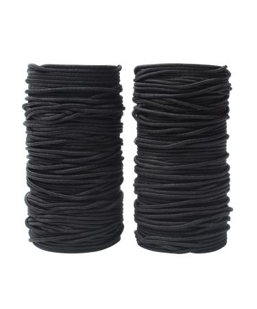 COEETR hair tie 200 pieces hair tie girl hair tie women without metal elastic hair straps ponytail holder for girls women hairstyles black