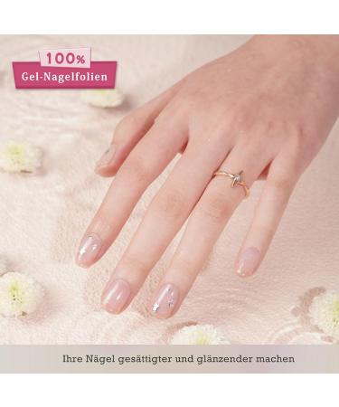 Danni & Toni Half Hardened Gel Nail Foils | Transparent Glossy UV Nail Design | Self-Adhesive 28 Sticker Glee-de Wraps - Buy Online on GoSupps.com