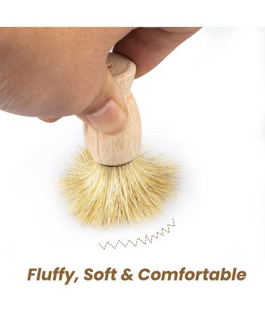 YAIKOAI 10 Pcs Mens Boar Bristle Wood Handle Shaving Brush Set for Barber Salon & Personal Shaving - Buy Online on GoSupps.com
