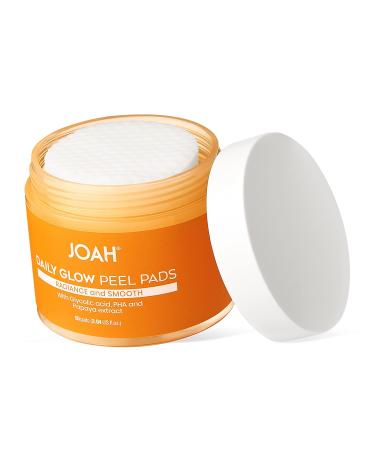 JOAH Daily Glow Peel Pads - Glycolic Acid, PHA, Papaya Extract - 50 Count - Buy Online on GoSupps.com
