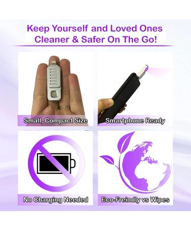 Portable UV Light Co Mini UVC-01 LED Wand - Kills 99.996% of E.coli & Viruses - Travel Home & Office Sanitizer - Buy Online on GoSupps.com