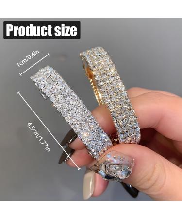 Crystal Hair Clips Barrettes Slides Grips for Women Sparkly Rhinestone Hair Accessories Crystal Hairpins for Everyday Wear Prom Party Ponytail Holder Women Girls Birthday Gift (Silver+Gold) - Buy Online on GoSupps.com