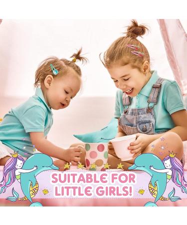 24 Pcs Mermaid Hair Clips - Starfish Snap Barrettes for Girls - Seashell Hair Pins - Mermaid Accessories for Toddlers and Little Girls - Mermaid Costume and Party Favors - Pink and Blue - Buy Online on GoSupps.com