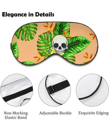 Skull Leaf Pattern Sleep Mask | Adjustable Blindfold for Sleeping | Blocks Light for Night Travel | Men and Women - Buy Online on GoSupps.com