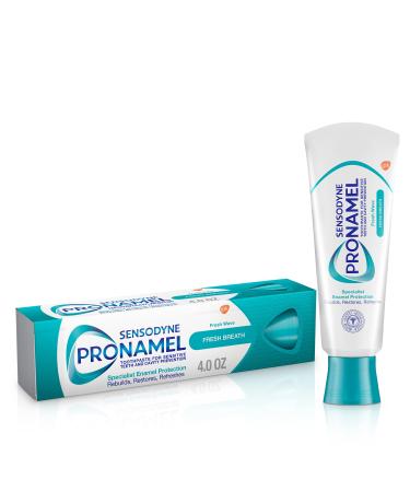 Sensodyne Pronamel Fresh Breath Enamel Toothpaste for Sensitive Teeth and Cavity Protection  Sensitivity Protection and Cavity Protection  Fresh Wave - 4 Ounces