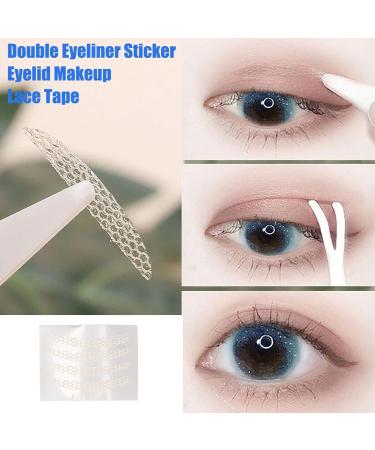 360pcs Lace Eyelid Lifter Tape Invisible Fiber Double Eyelid Tape Stickers Roll Lace Mesh S Shape Water Adhesive Eyelid Stickers for Droopy Uneven (with Fork Rods and Tweezers) - Buy Online on GoSupps.com