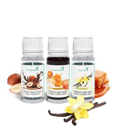 Simply Keto Flavor Drops - Caramel Aroma 10ml | Sugar-Free Calorie-Free & Vegan Flavor Enhancer for Shakes Porridge & More - Buy Online on GoSupps.com