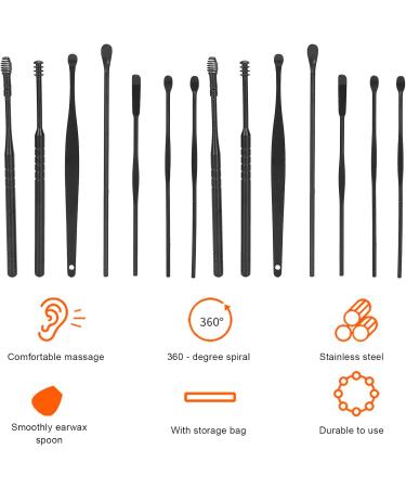 Shop Stainless Steel Ear Pick Spoon - Safe Ear Wax Removal Tool Set for Adults | Easy to Use with PU Bag - International Shipping Available - Buy Online on GoSupps.com