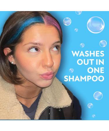 Fun In by Sun In Temporary Hair Color Blue - Easy Brush Applicator Washes Out in One Shampoo Gluten-Free Paraben-Free Alcohol-Free Cruelty-Free - Buy Online on GoSupps.com