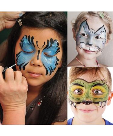 Halloween Face Painting Kit with Templates & Brushes for Sensitive Skin - Buy Online on GoSupps.com