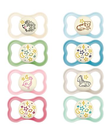 MAM SUPREME Silicon Schnuller in the 2 Set (6+ months) pacifier set with a pacifier box to reduce the risk of poor tooth positioning random model selection