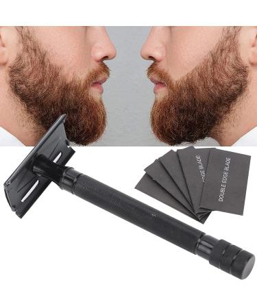 Razor Planer for Men - Dual Edge Beard & Haircut Portable Razor Set with Long Grip & 5 Blades - Ideal for Grooming & Travel - Buy Online on GoSupps.com