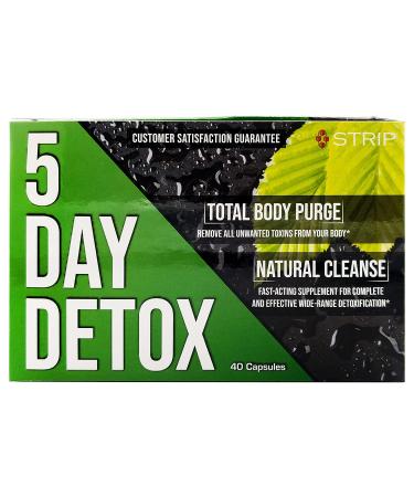 Strip 5 Day Detox Cleanse - Complete Body Cleanse | Remove Toxins & Unwanted Impurities - Natural, Healthy Cleansing Support for Liver, Urinary Tract, Kidney, Digestive System - 40 Capsules 1