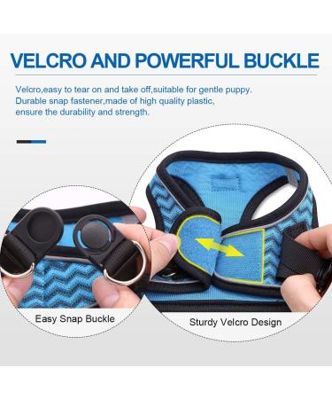 Suredoo Dog Harness with Leash - Reflective Anti-Train Chest Harness for Small Dogs Puppies and Cats (XXS - Blue Wave) | International Shipping - Buy Online on GoSupps.com
