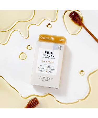 VOESH Milk and Honey Pedi in a Box Ultimate 6 Step Spa Pedicure Kit | DIY Home Pedicure Foot Care Products - Buy Online on GoSupps.com