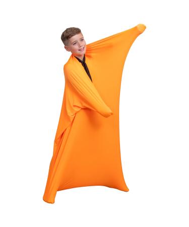 Special Supplies Orange Sensory Body Sock Full-Body Wrap to Relieve Stress, Stretchy, Breathable Cozy Sensory Sack for Boys, Girls, Safe, Comfortable, Calming Relief Cocoon (Small 40"x27") Small (Pack of 1)