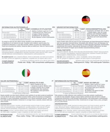 Super B12-Complex 1000mcg - 180 Servings, Methylcobalamin, Adenosylcobalamin & Hydroxocobalamin, High Absorption Sublingual Vitamin, Vegan, Sugar-Free Melts - Buy Online on GoSupps.com