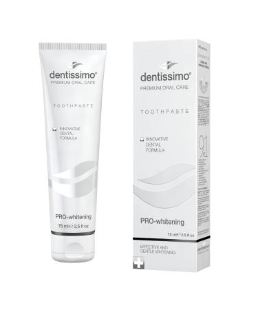 Dentissimo Premium Pro Whitening Toothpaste Helps To Minimise Sensitivity And White Spots 75ml