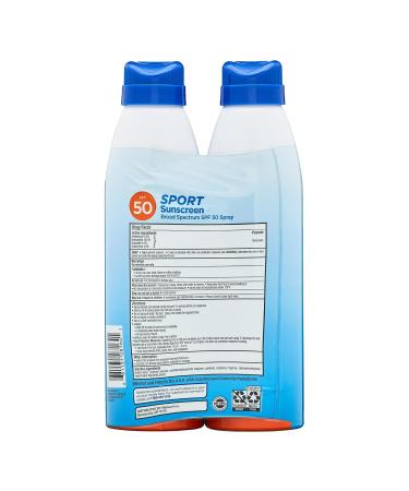 Equate Sunscreen SPF 50- Sport Broad Spectrum Spray (pack of 2) Set By Basket Goods - Buy Online on GoSupps.com