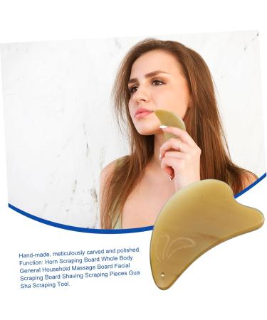 Buy Minkissy Horn Gua Sha Board - Spa Body Massage Scrub Tool | Muscle Scraping & Foot Paddles 9.5x5.5cm - Buy Online on GoSupps.com