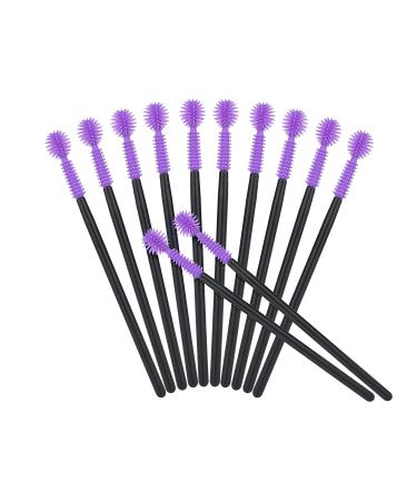 50PCS Disposable Silicone Eyelash Mascara Wands Brushes - Professional Makeup Tool Set (Purple) - Buy Online on GoSupps.com